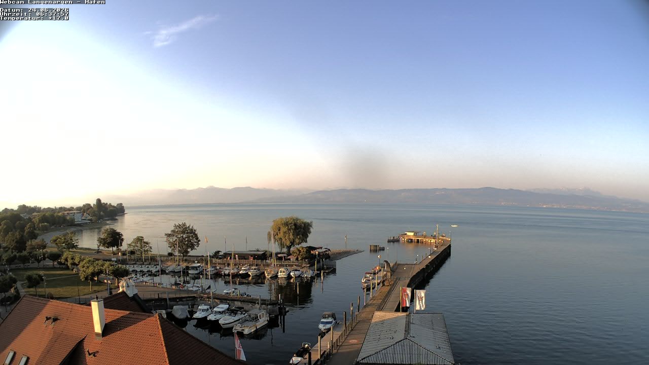 Archiv Foto Webcam Bodensee: Gemeindehafen Langenargen