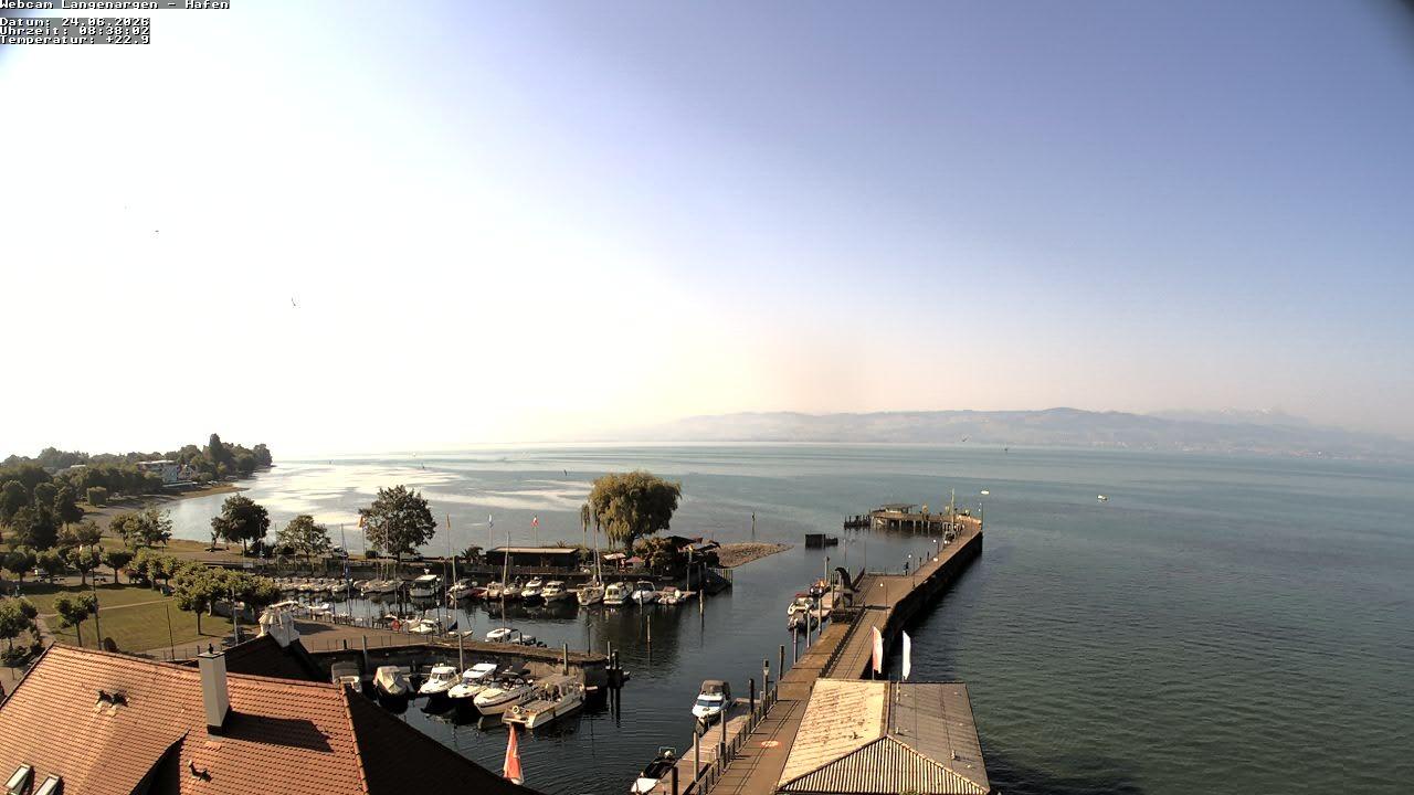Archiv Foto Webcam Bodensee: Gemeindehafen Langenargen