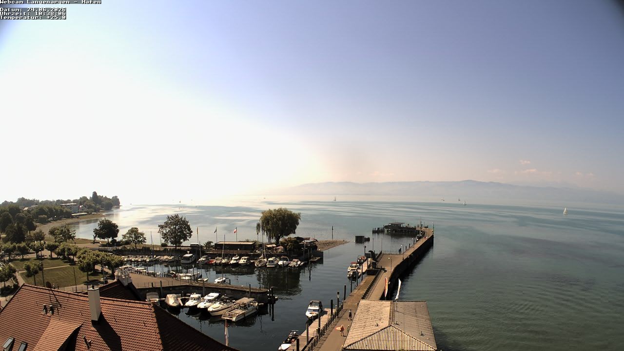 Archiv Foto Webcam Bodensee: Gemeindehafen Langenargen