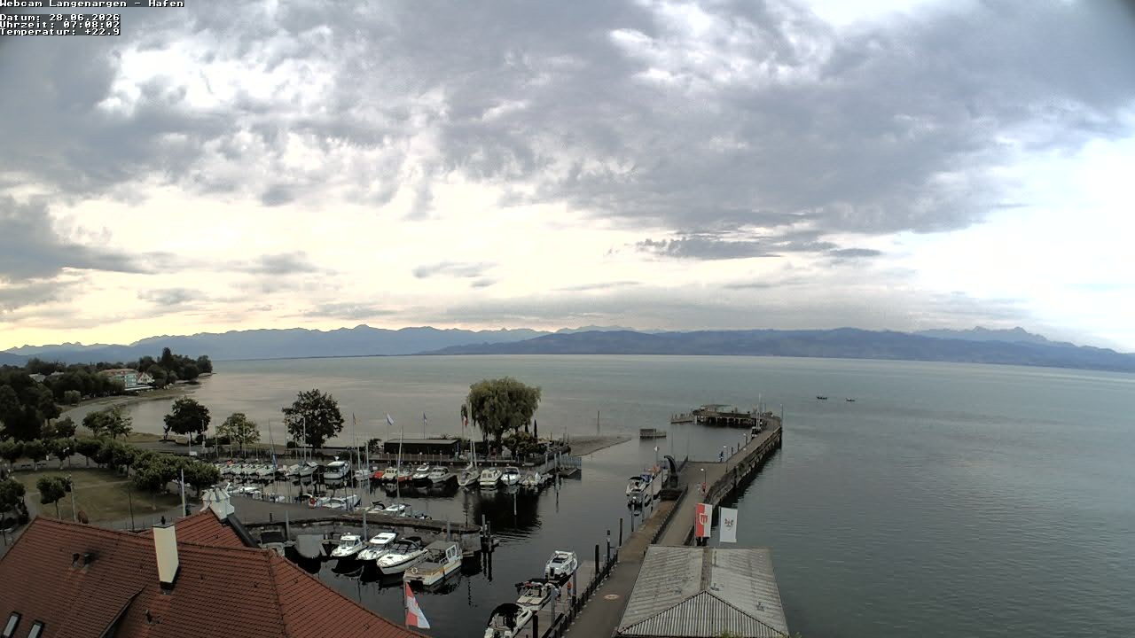 Archiv Foto Webcam Bodensee: Gemeindehafen Langenargen