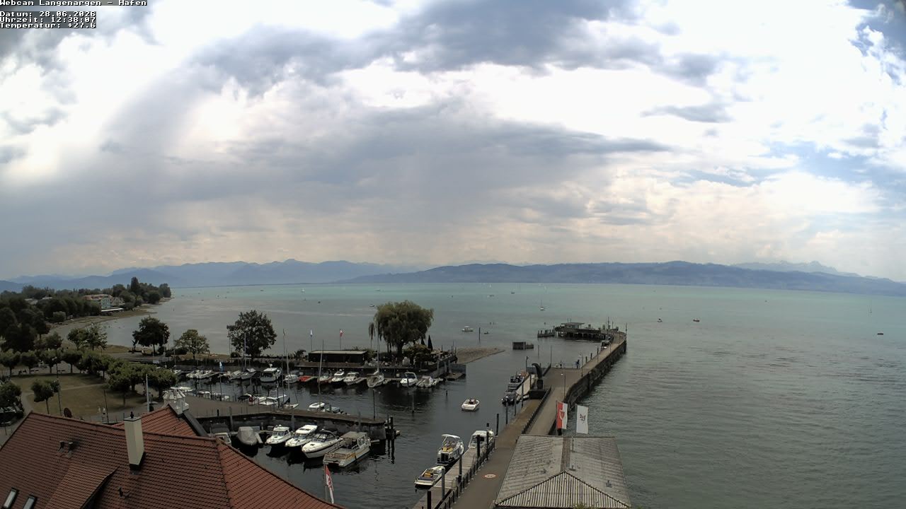 Archiv Foto Webcam Bodensee: Gemeindehafen Langenargen