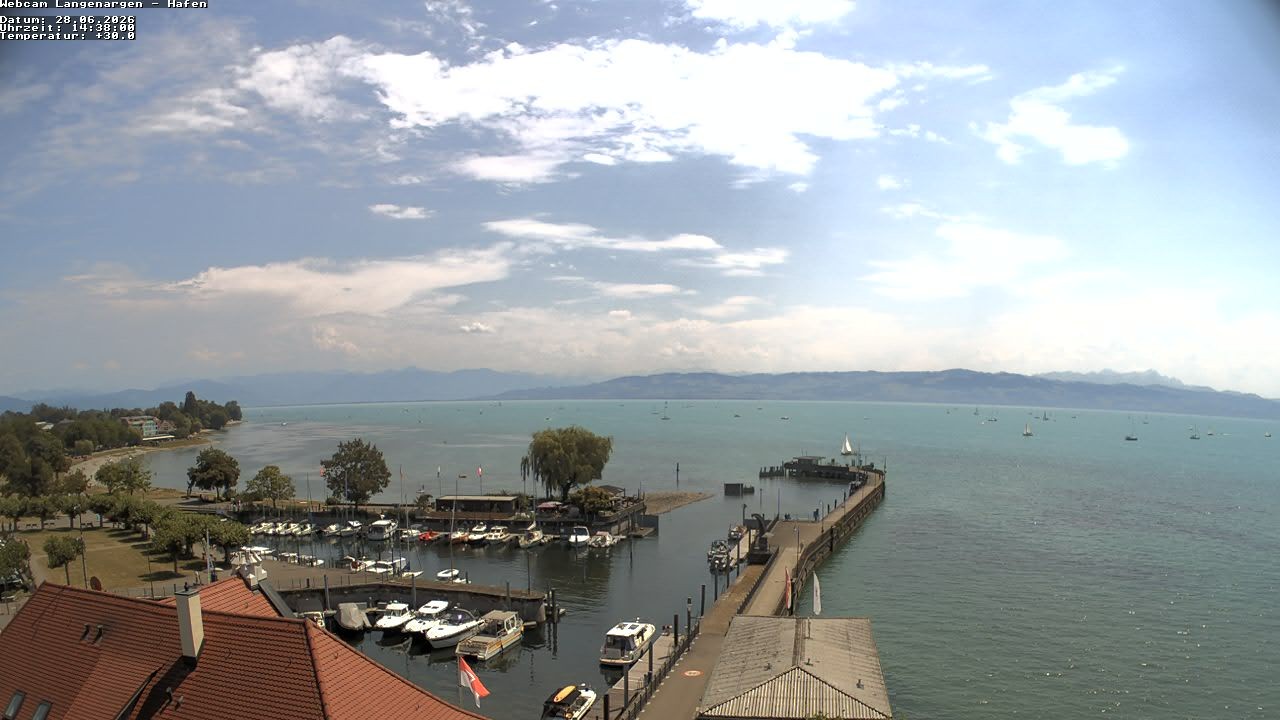 Archiv Foto Webcam Bodensee: Gemeindehafen Langenargen