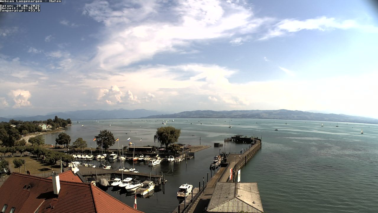 Archiv Foto Webcam Bodensee: Gemeindehafen Langenargen