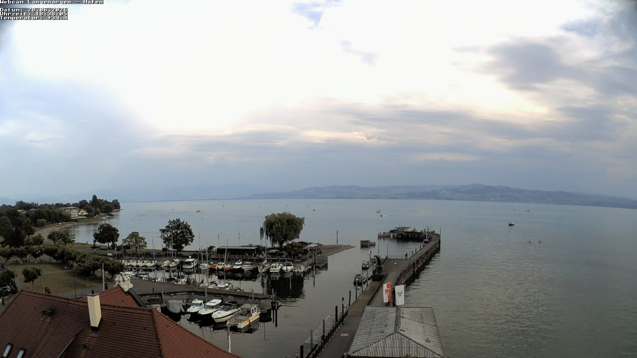 Archiv Foto Webcam Bodensee: Gemeindehafen Langenargen