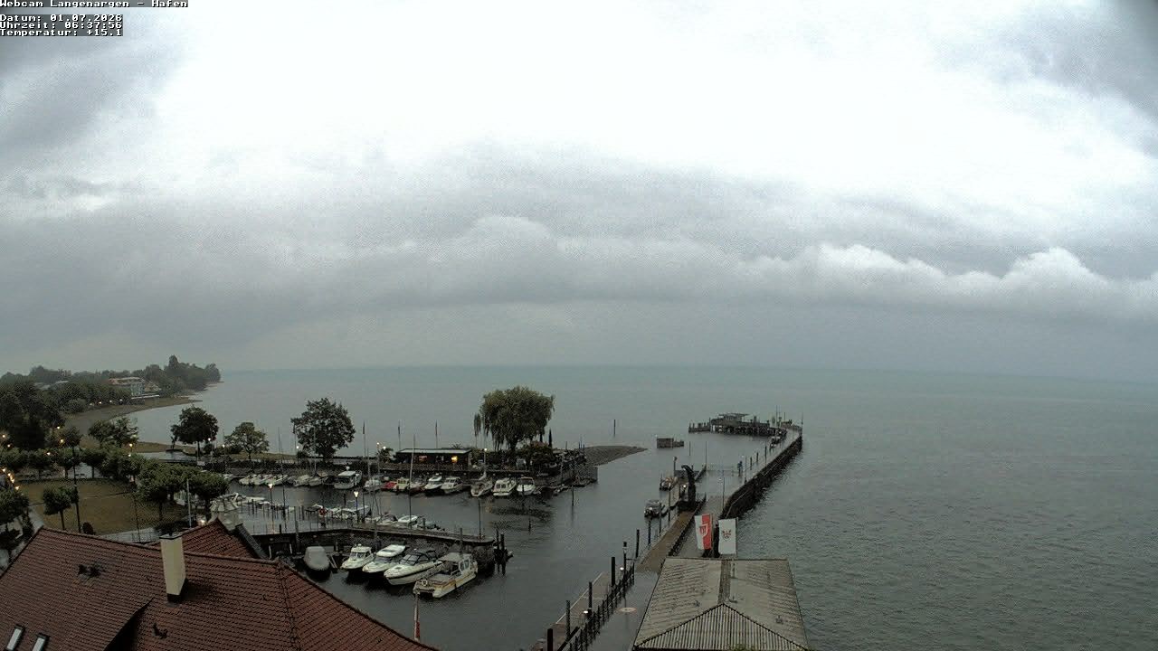Archiv Foto Webcam Bodensee: Gemeindehafen Langenargen