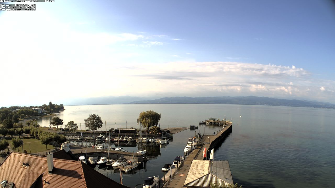 Archiv Foto Webcam Bodensee: Gemeindehafen Langenargen