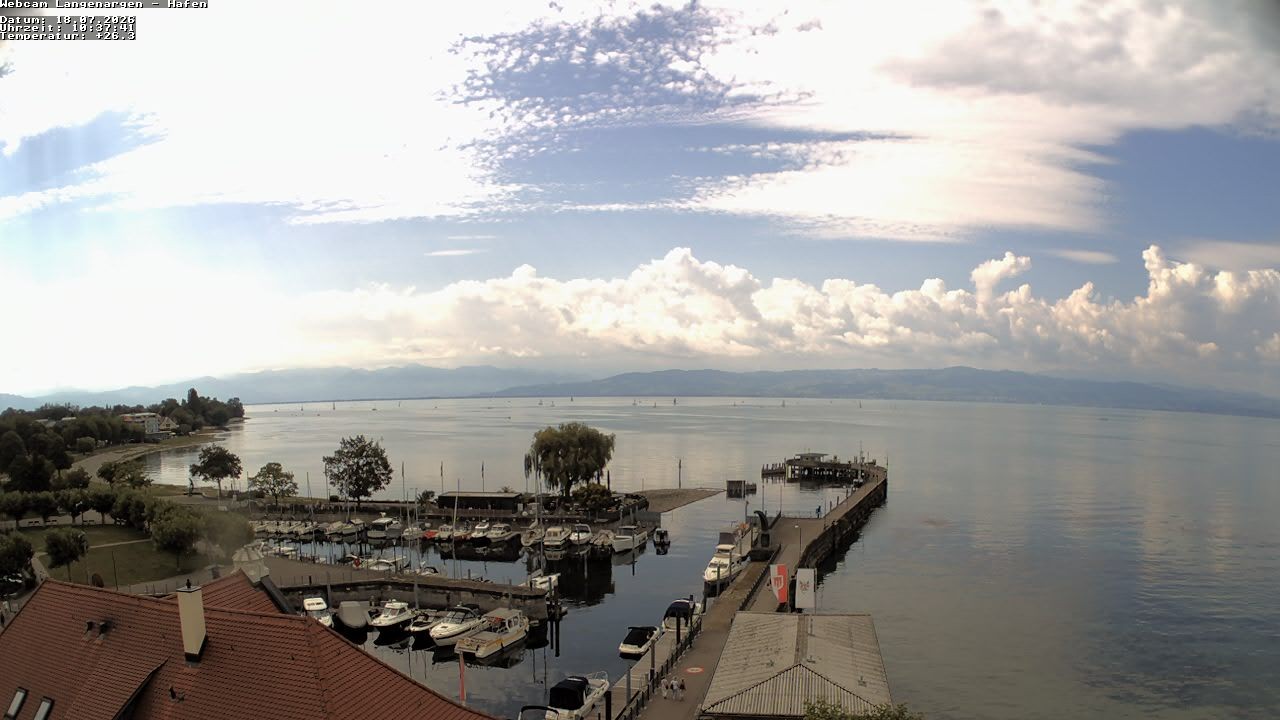 Archiv Foto Webcam Bodensee: Gemeindehafen Langenargen