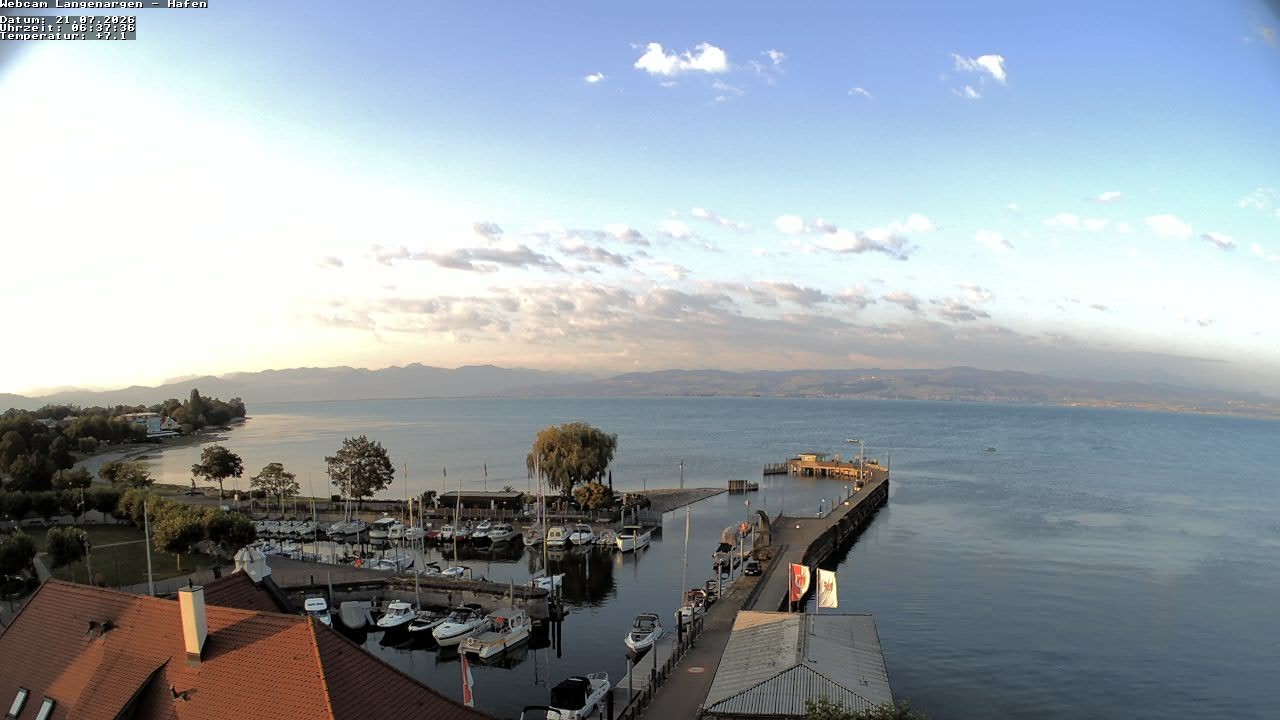 Archiv Foto Webcam Bodensee: Gemeindehafen Langenargen