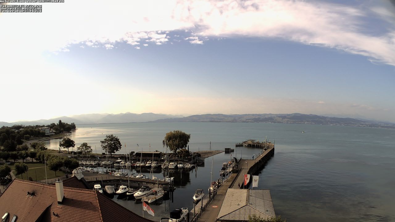 Archiv Foto Webcam Bodensee: Gemeindehafen Langenargen