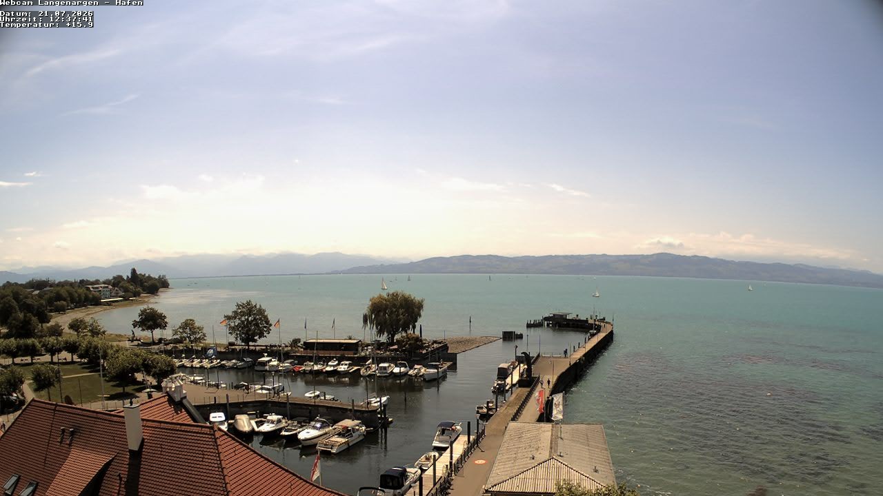 Archiv Foto Webcam Bodensee: Gemeindehafen Langenargen