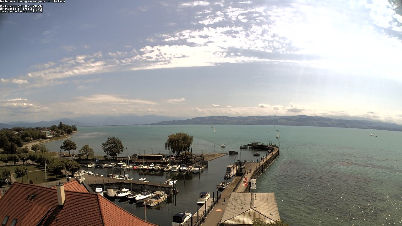 Archiv Foto Webcam Bodensee: Gemeindehafen Langenargen
