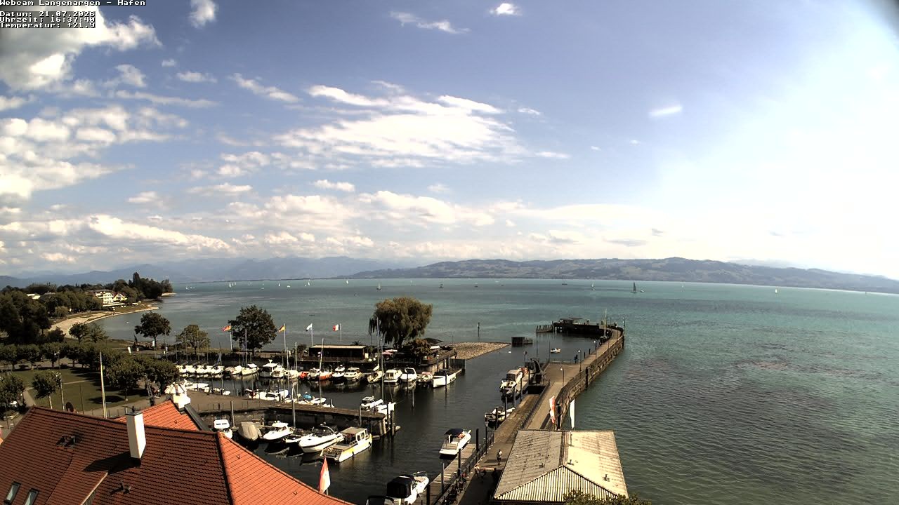 Archiv Foto Webcam Bodensee: Gemeindehafen Langenargen
