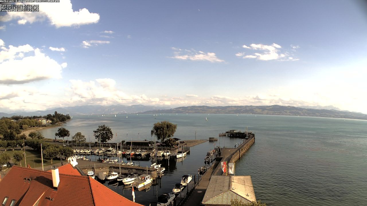 Archiv Foto Webcam Bodensee: Gemeindehafen Langenargen