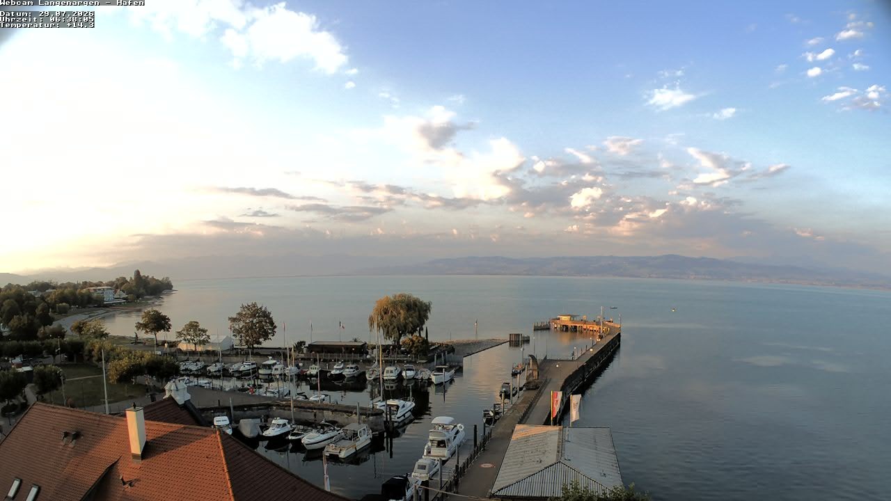 Archiv Foto Webcam Bodensee: Gemeindehafen Langenargen