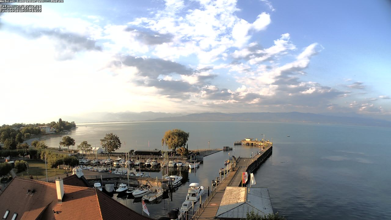 Archiv Foto Webcam Bodensee: Gemeindehafen Langenargen