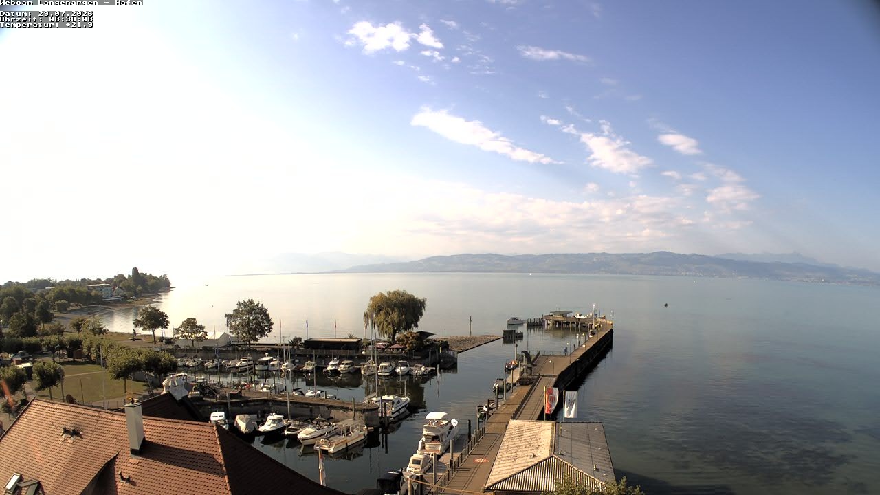 Archiv Foto Webcam Bodensee: Gemeindehafen Langenargen