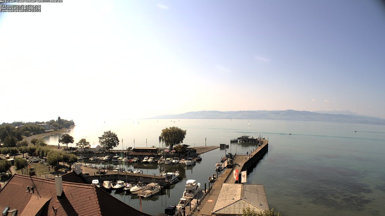 Archiv Foto Webcam Bodensee: Gemeindehafen Langenargen
