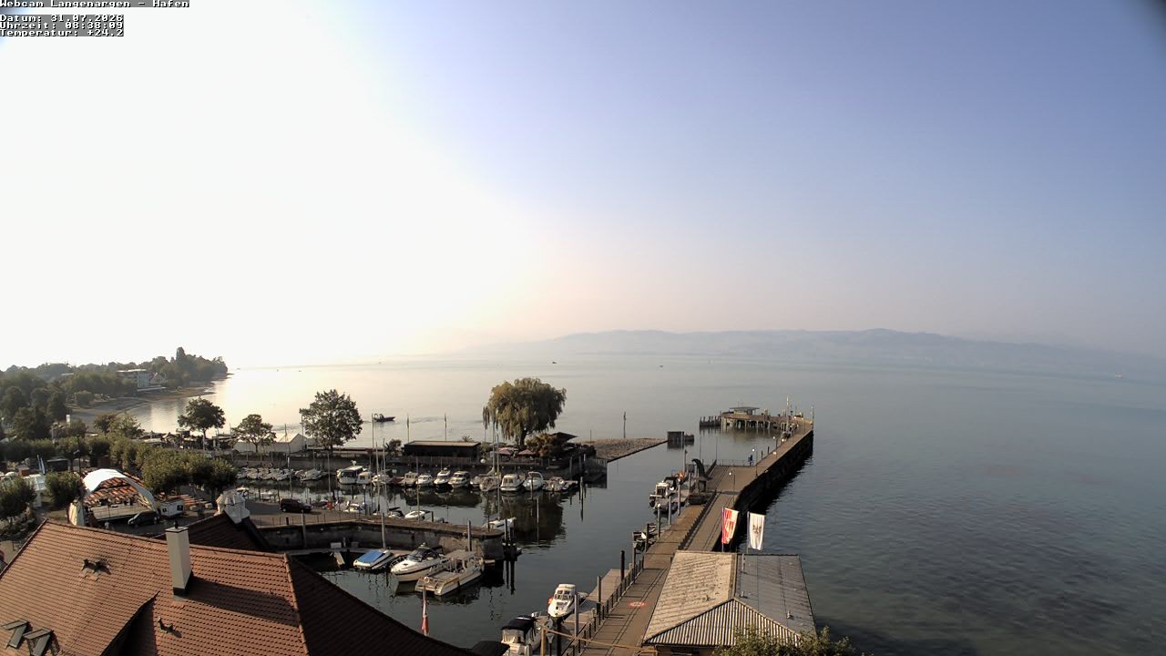 Archiv Foto Webcam Bodensee: Gemeindehafen Langenargen