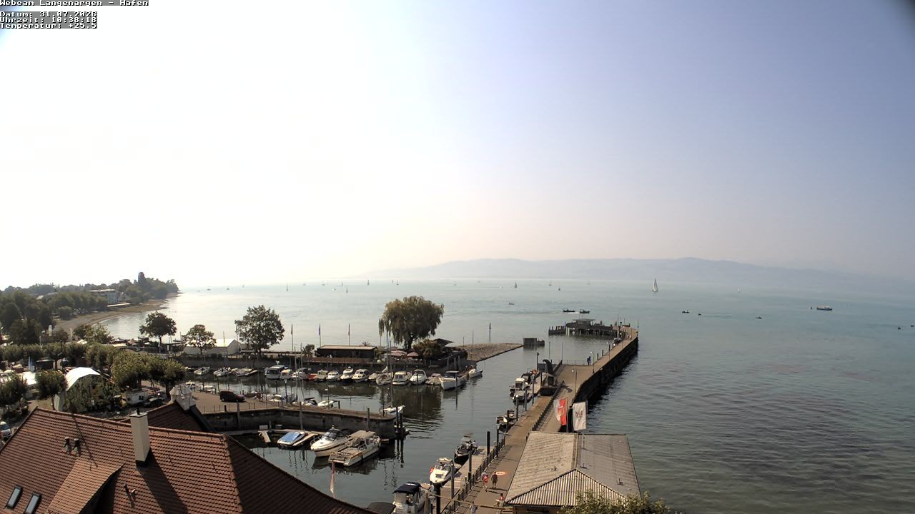 Archiv Foto Webcam Bodensee: Gemeindehafen Langenargen