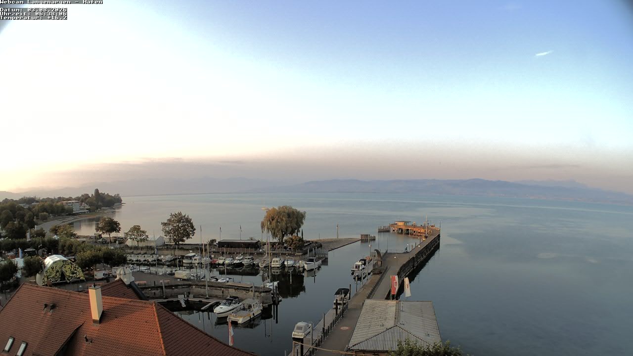 Archiv Foto Webcam Bodensee: Gemeindehafen Langenargen
