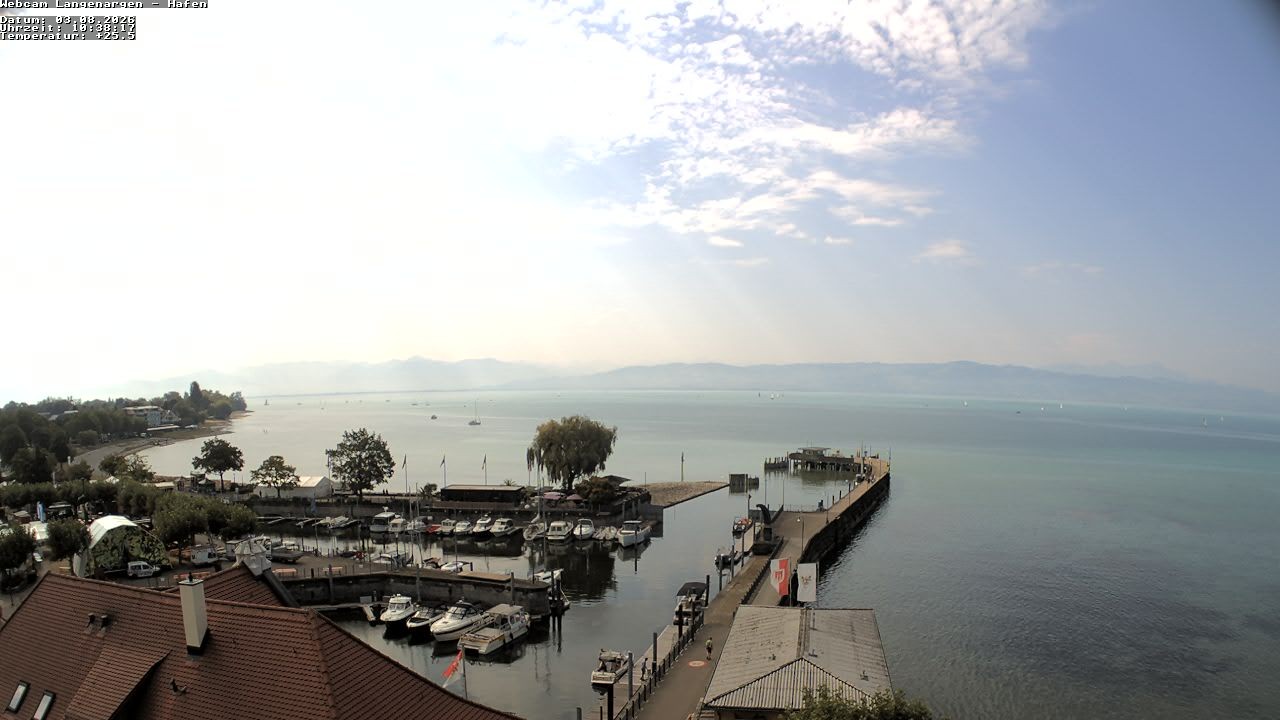 Archiv Foto Webcam Bodensee: Gemeindehafen Langenargen