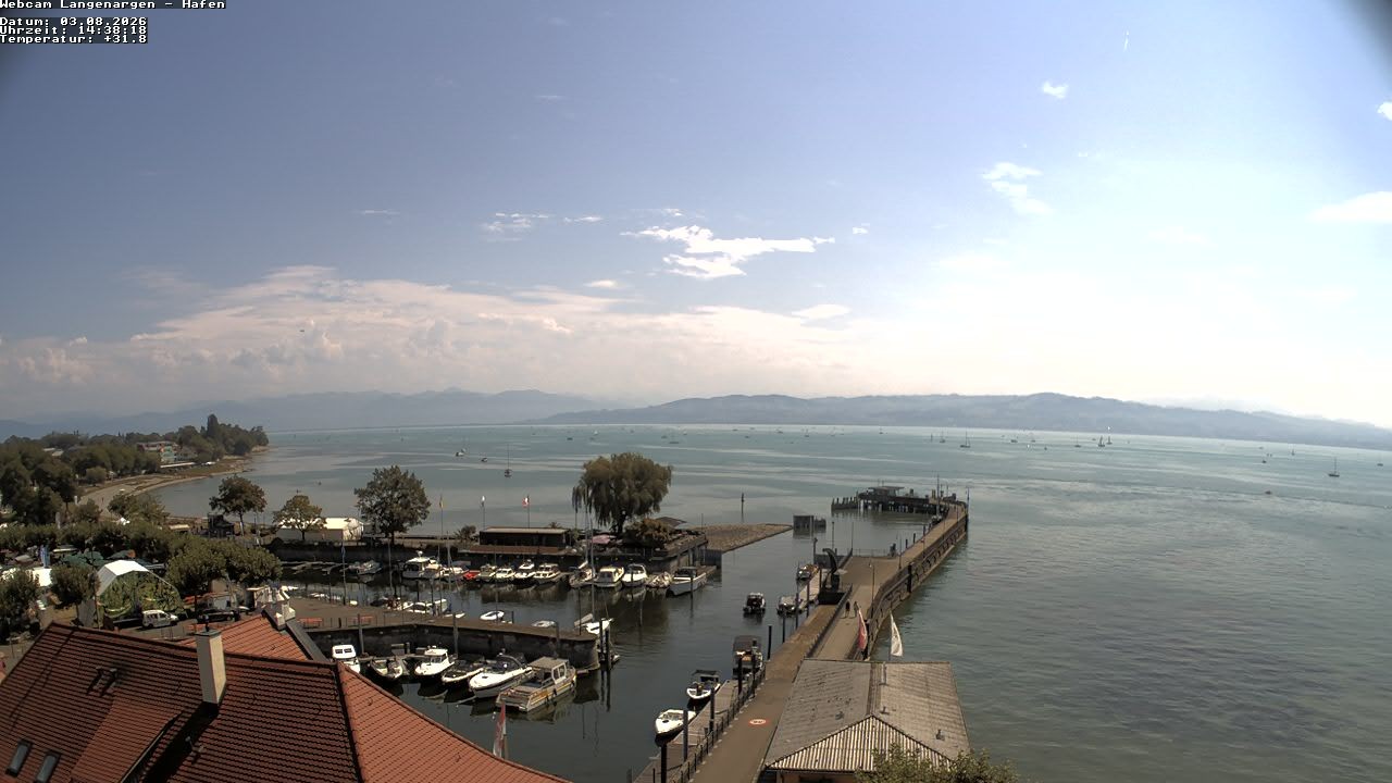 Archiv Foto Webcam Bodensee: Gemeindehafen Langenargen