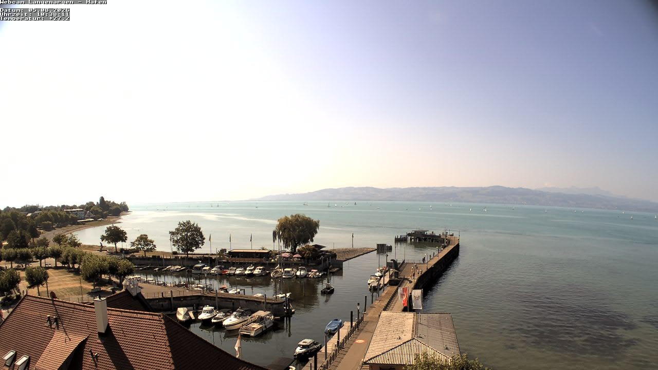 Archiv Foto Webcam Bodensee: Gemeindehafen Langenargen