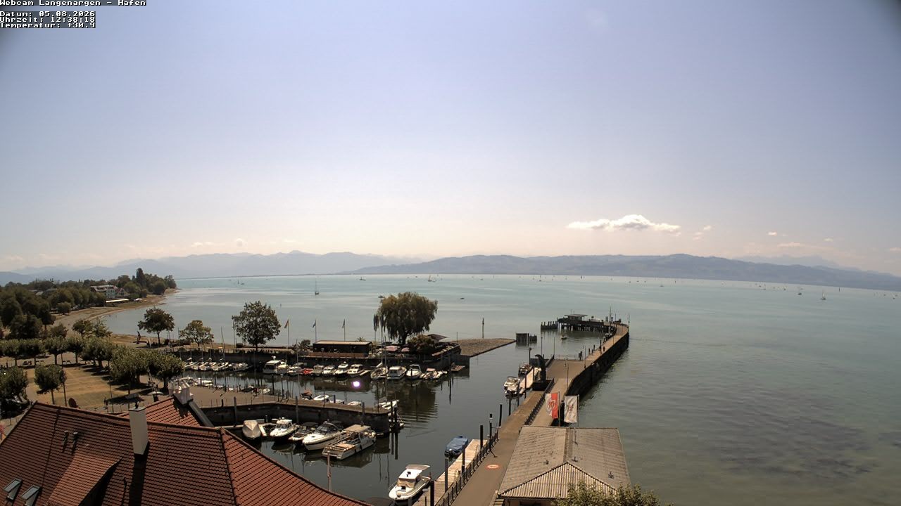 Archiv Foto Webcam Bodensee: Gemeindehafen Langenargen