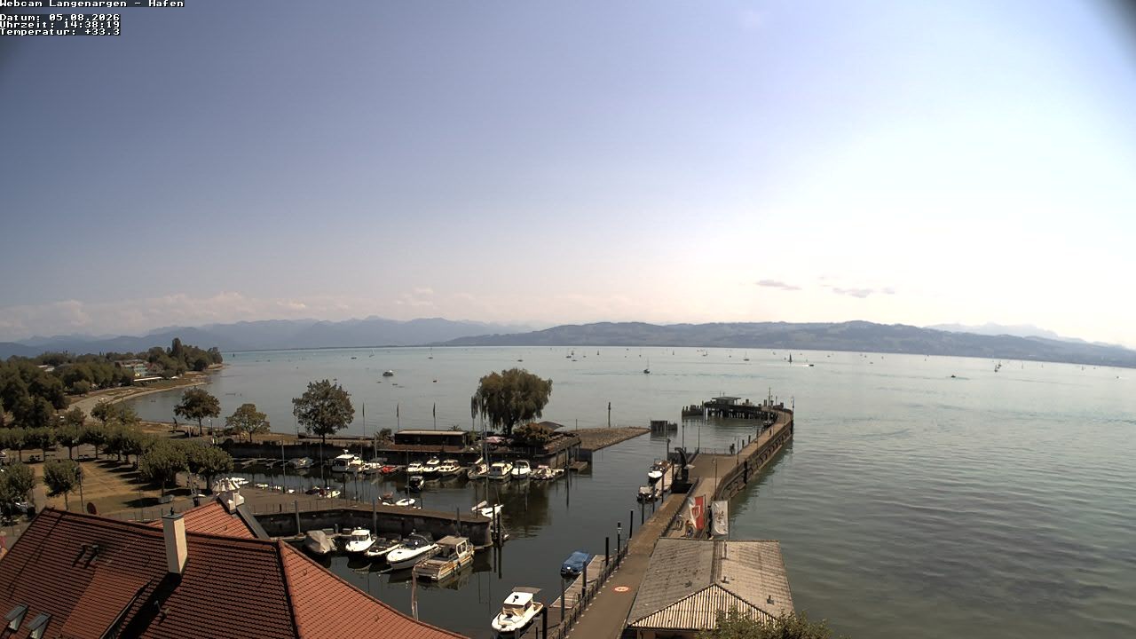 Archiv Foto Webcam Bodensee: Gemeindehafen Langenargen
