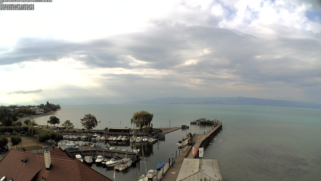 Archiv Foto Webcam Bodensee: Gemeindehafen Langenargen