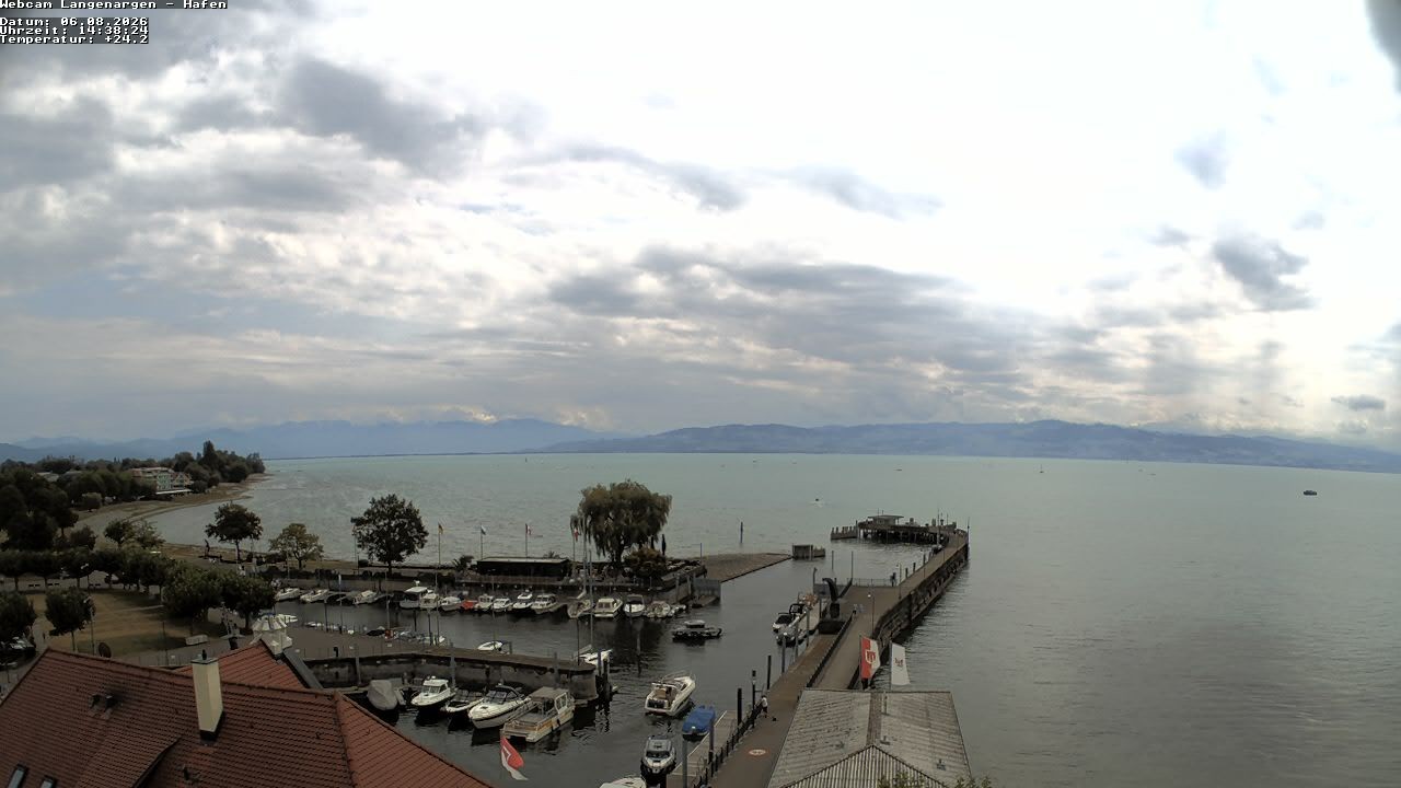 Archiv Foto Webcam Bodensee: Gemeindehafen Langenargen