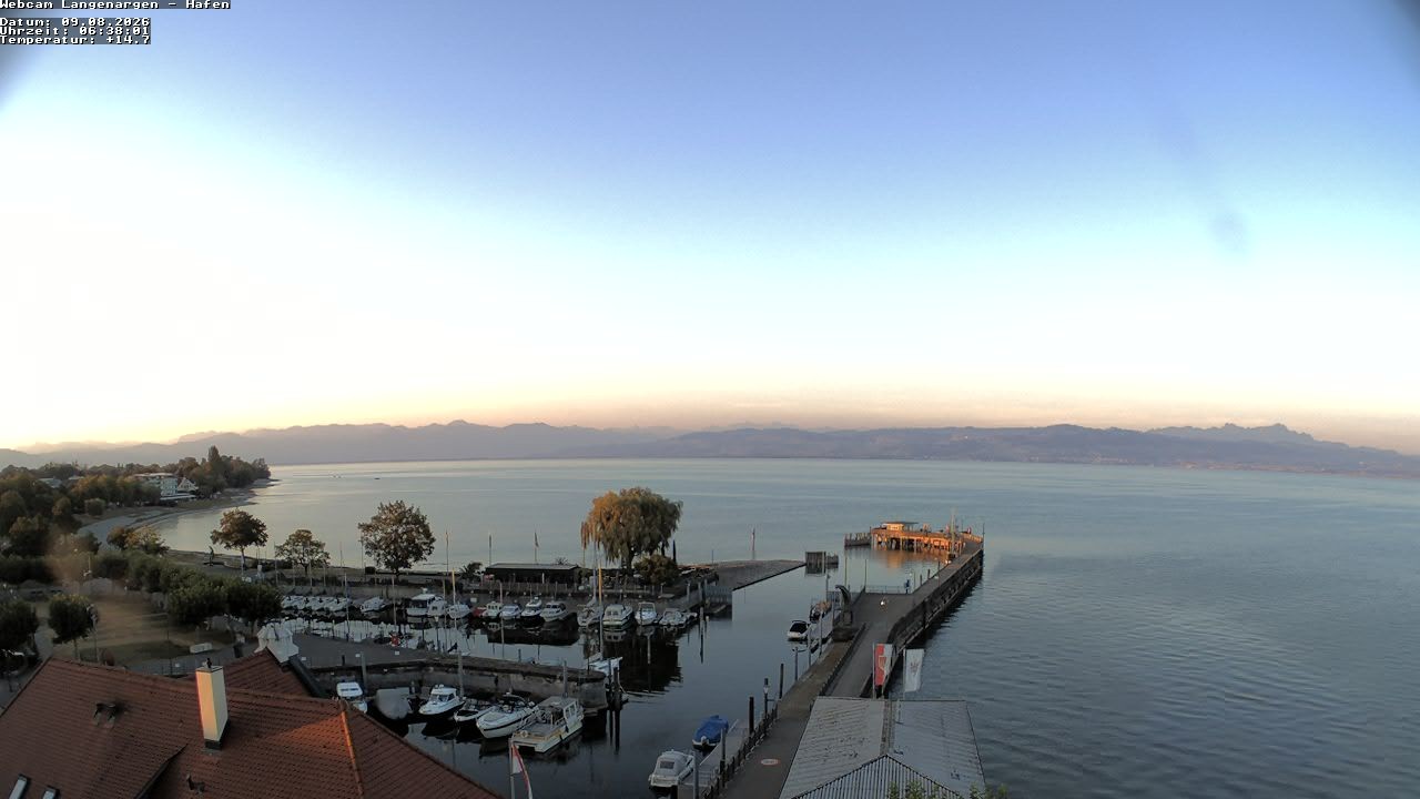 Archiv Foto Webcam Bodensee: Gemeindehafen Langenargen