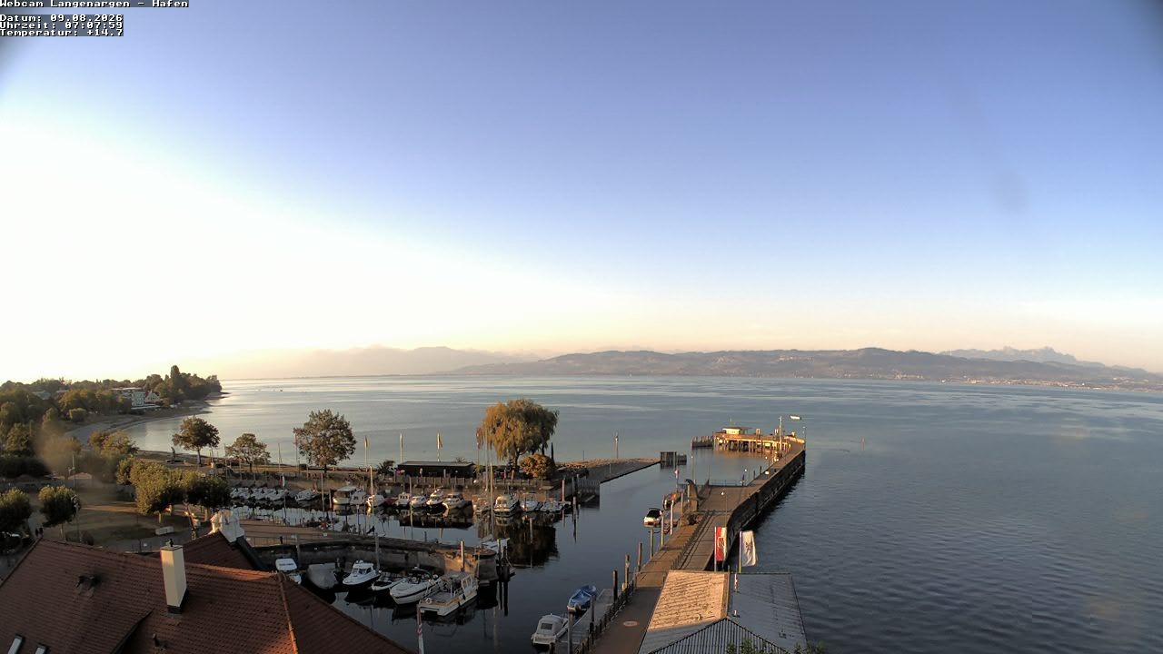 Archiv Foto Webcam Bodensee: Gemeindehafen Langenargen