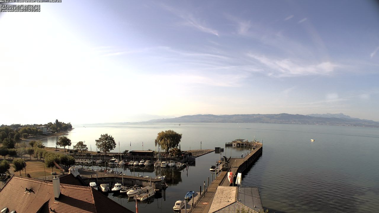 Archiv Foto Webcam Bodensee: Gemeindehafen Langenargen