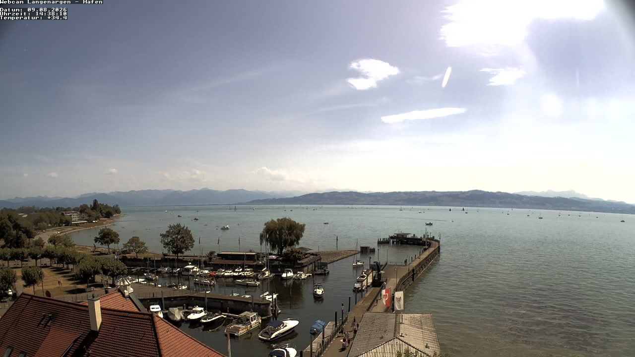 Archiv Foto Webcam Bodensee: Gemeindehafen Langenargen