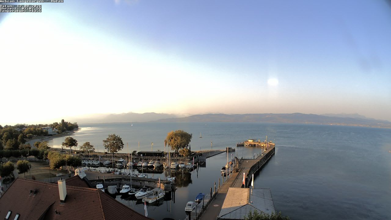 Archiv Foto Webcam Bodensee: Gemeindehafen Langenargen