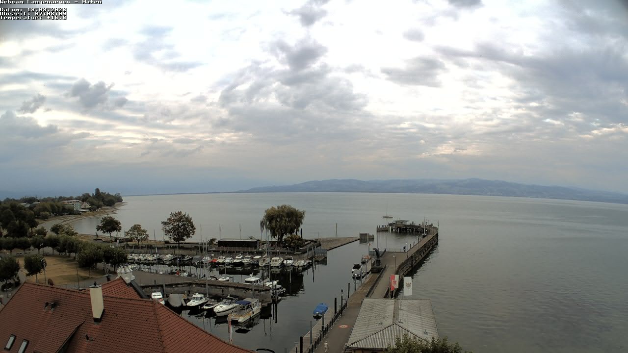Archiv Foto Webcam Bodensee: Gemeindehafen Langenargen