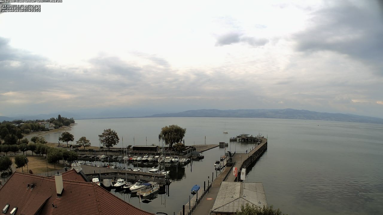 Archiv Foto Webcam Bodensee: Gemeindehafen Langenargen
