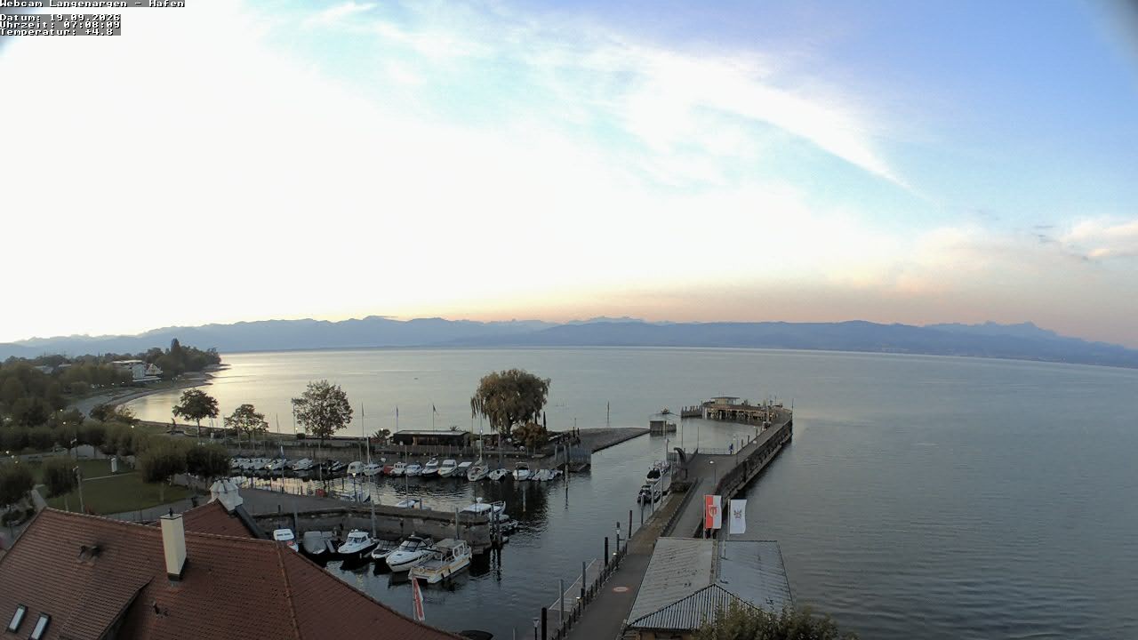 Archiv Foto Webcam Bodensee: Gemeindehafen Langenargen
