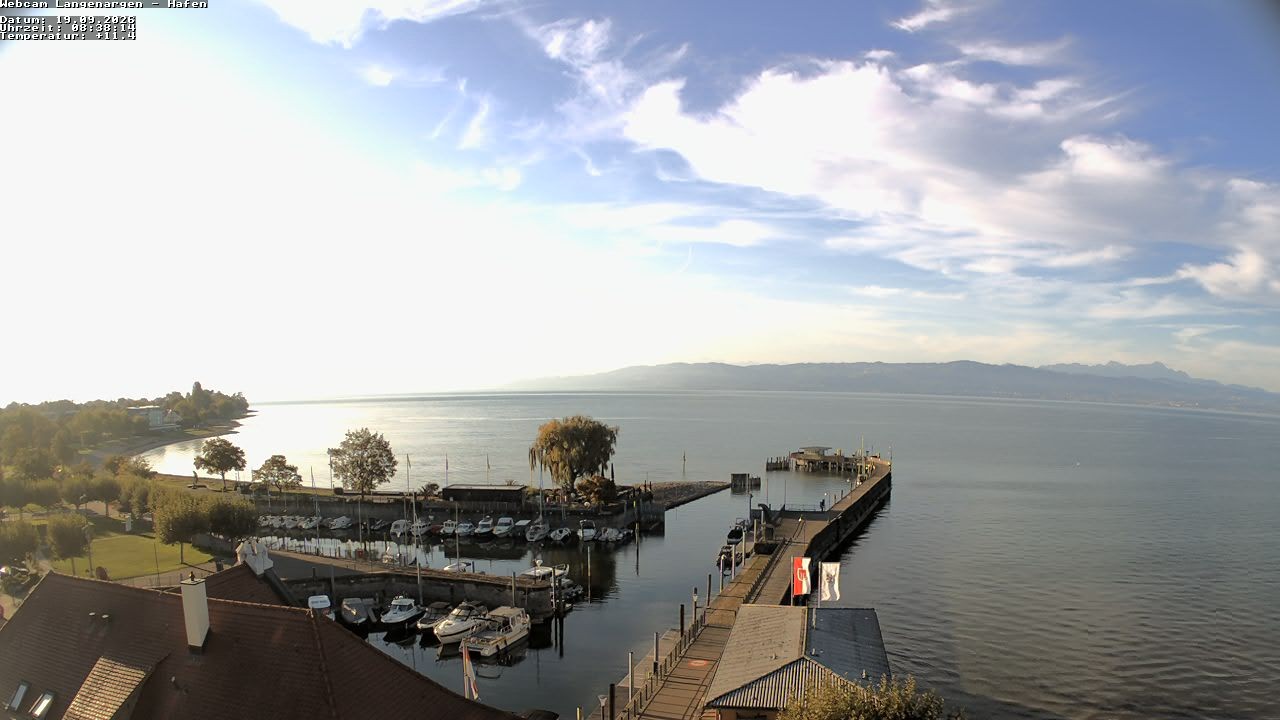 Archiv Foto Webcam Bodensee: Gemeindehafen Langenargen