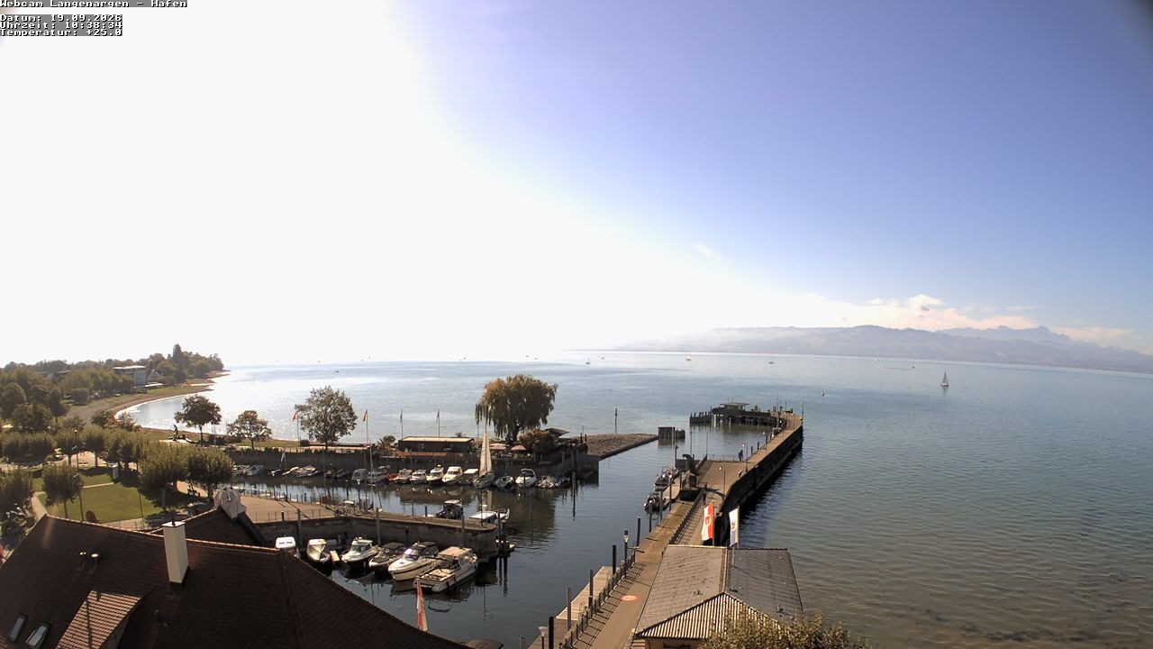 Archiv Foto Webcam Bodensee: Gemeindehafen Langenargen