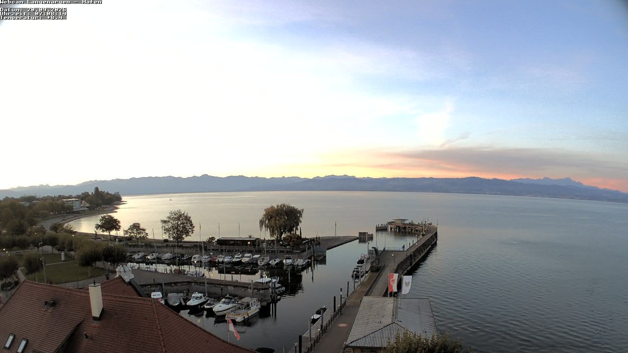 Archiv Foto Webcam Bodensee: Gemeindehafen Langenargen