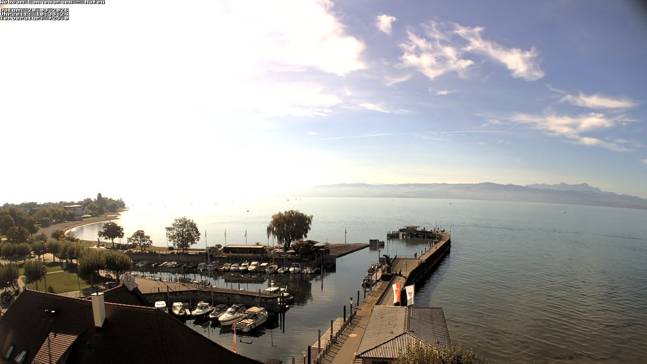 Archiv Foto Webcam Bodensee: Gemeindehafen Langenargen
