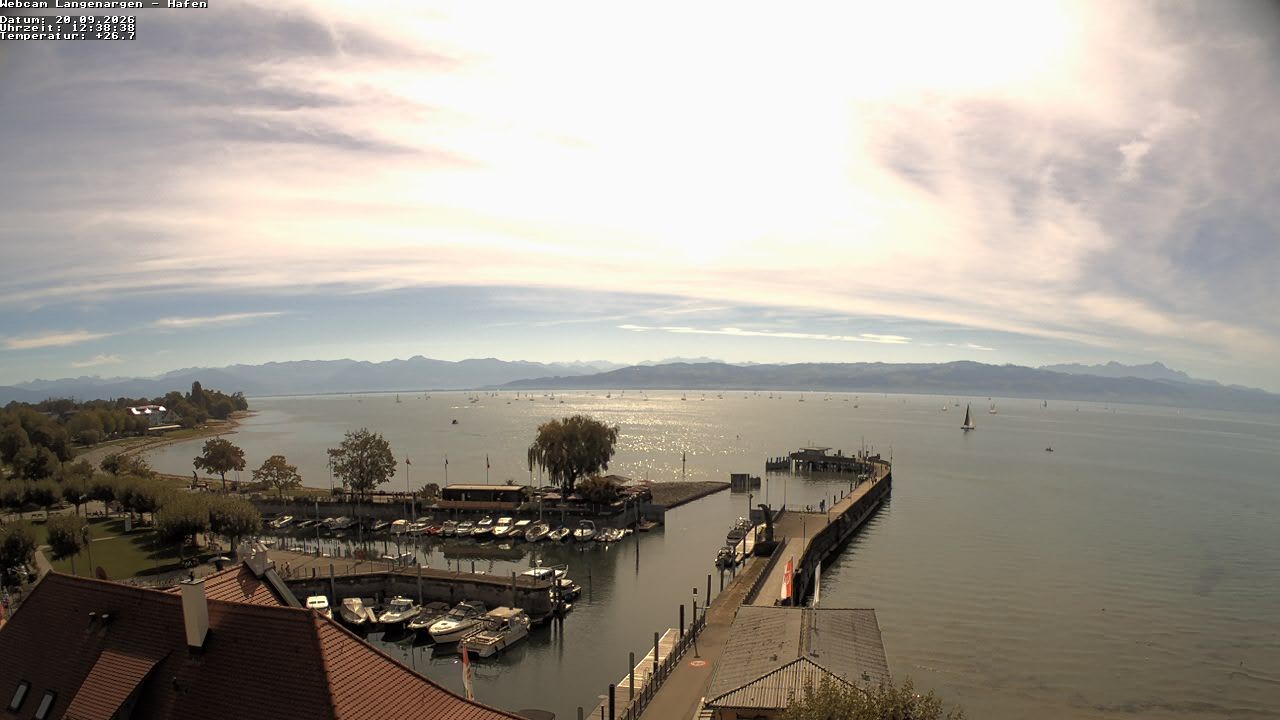 Archiv Foto Webcam Bodensee: Gemeindehafen Langenargen
