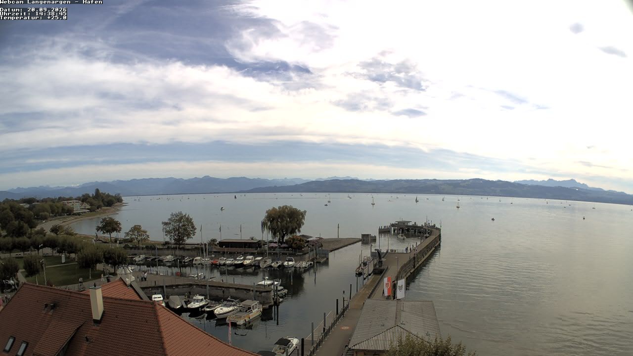 Archiv Foto Webcam Bodensee: Gemeindehafen Langenargen