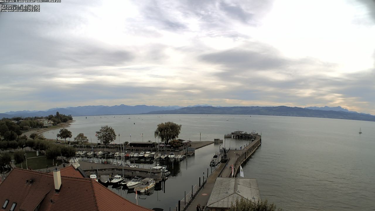 Archiv Foto Webcam Bodensee: Gemeindehafen Langenargen