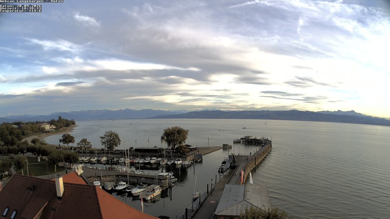 Archiv Foto Webcam Bodensee: Gemeindehafen Langenargen