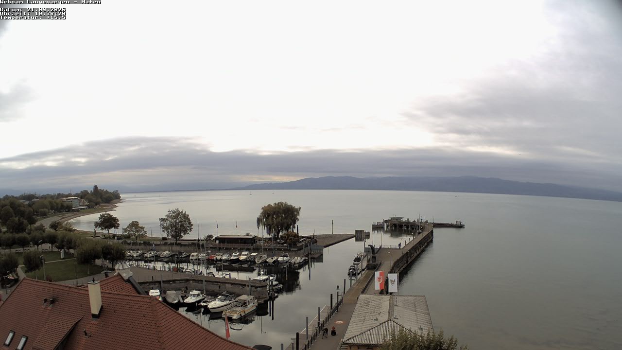 Archiv Foto Webcam Bodensee: Gemeindehafen Langenargen