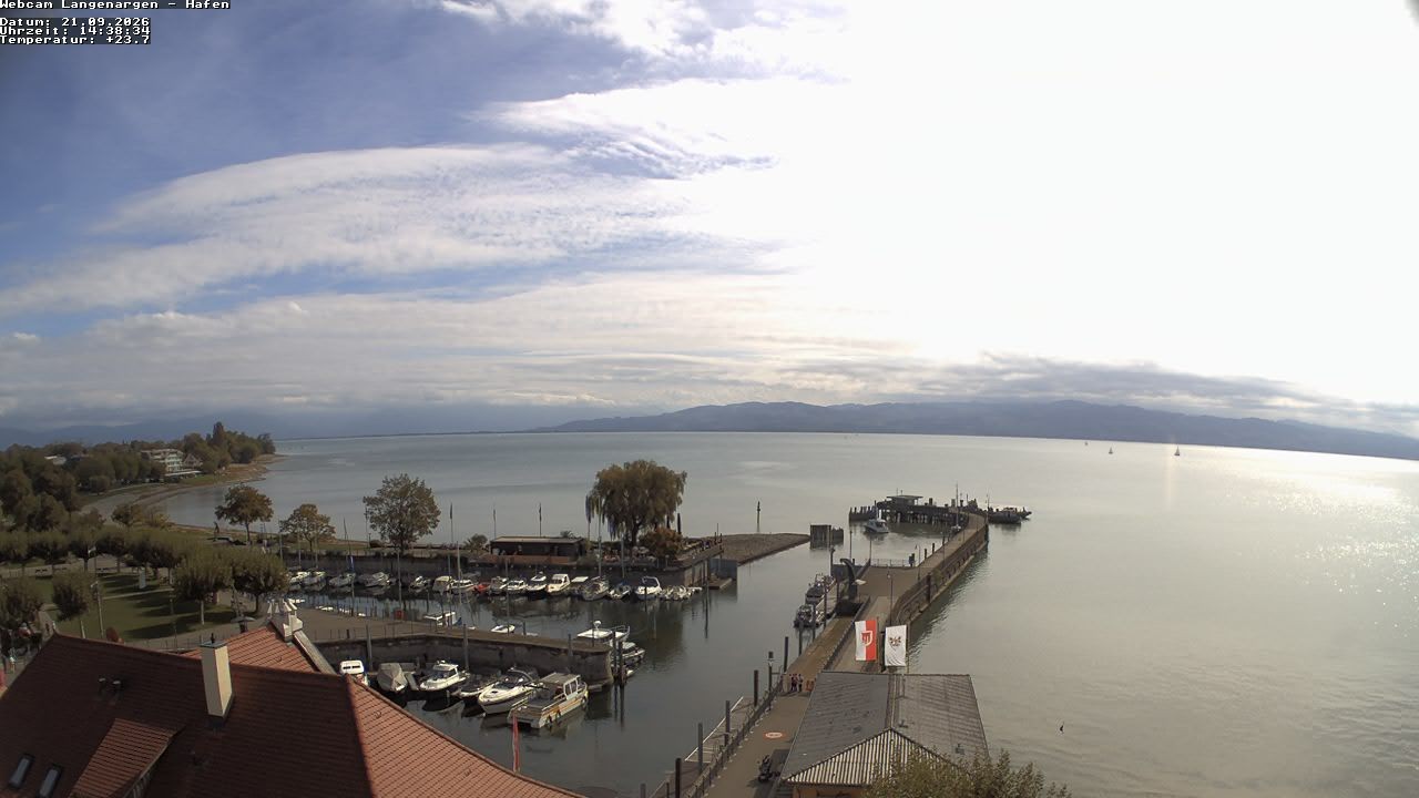 Archiv Foto Webcam Bodensee: Gemeindehafen Langenargen