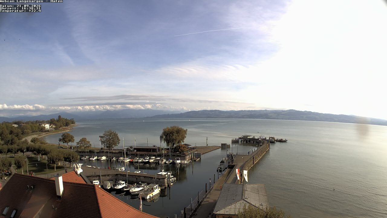 Archiv Foto Webcam Bodensee: Gemeindehafen Langenargen